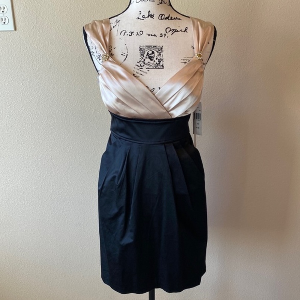 NWT Stunning black and gold dress